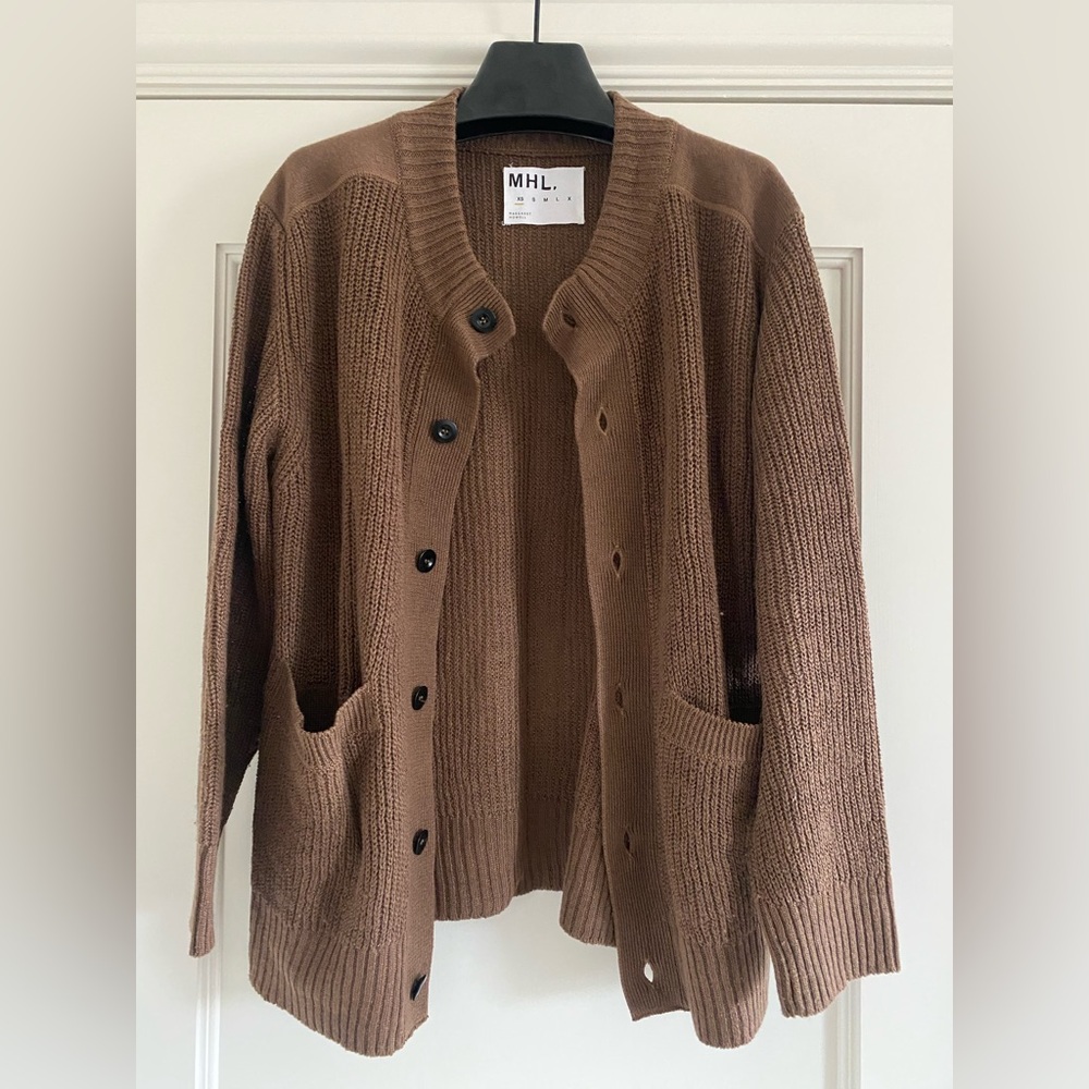 Margaret Howell MHL Brown Cardigan Sweater